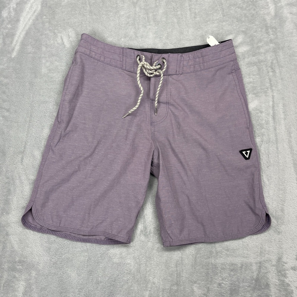 Vissla Shorts Mens 26 Purple Stretch Quick Dry Board Surf Surfing Water Polo